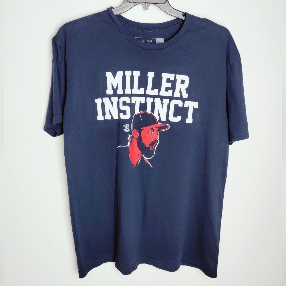 Fresh Brewed Tees "Miller Instinct" MLB Players Choice Navy Crewneck T-shirt, XL